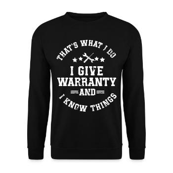 Mécanicien automobile, mécatronicien, technicien tournevis, dictons - Sweat-shirt Unisexe - noir - Devant - Alina (178cm) & Michal (187cm)