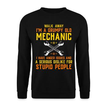 Mécanicien automobile, mécatronicien, technicien tournevis, dictons - Sweat-shirt Unisexe - noir - Devant - Alina (178cm) & Michal (187cm)