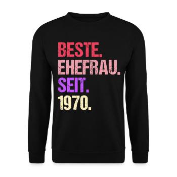 Meilleure épouse de la Saint-Valentin depuis 1970 - Sweat-shirt Unisexe - noir - Devant - Alina (178cm) & Michal (187cm)