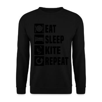 Kitesurf Kitesurf Kitesurf Cerf-volant Kitesurf Homme - Sweat-shirt Unisexe - noir - Devant - Alina (178cm) & Michal (187cm)