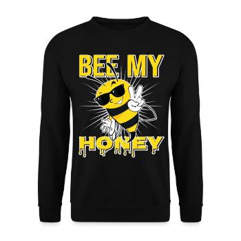Be My Treasure Bee Love Beekeeper Honey - Unisex Sweatshirt - black - Front - Alina (178cm) & Michal (187cm)