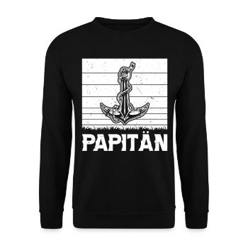 Father's Day Funny Father's Day Father Dad Daddy - Unisex Sweatshirt - black - Front - Alina (178cm) & Michal (187cm)