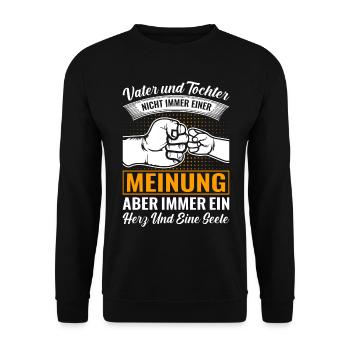 Père et fille - Idées de fête des pères pour les pères pères - Sweat-shirt Unisexe - noir - Devant - Alina (178cm) & Michal (187cm)