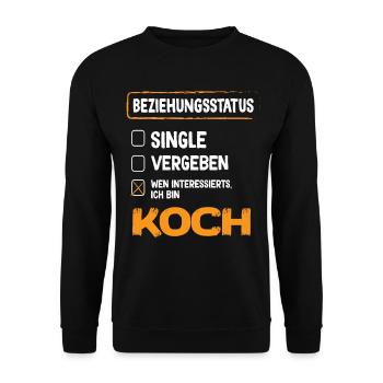 Koch Beziehungsstatus - Unisex Pullover - Schwarz - Vorne - Alina (178cm) & Michal (187cm)