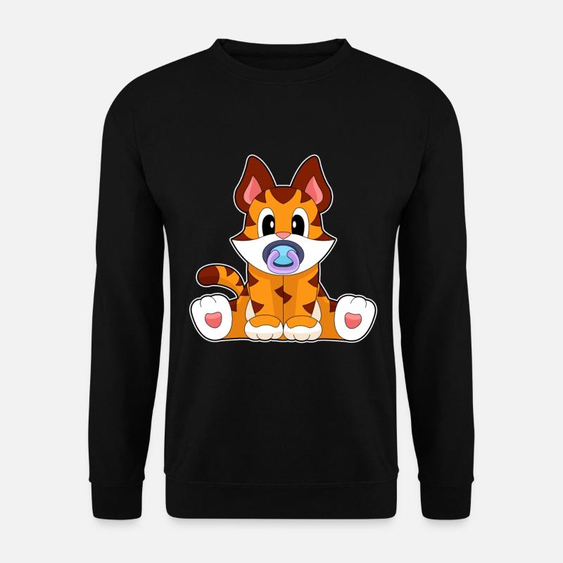 Tiger pacifier - Unisex Sweatshirt - black