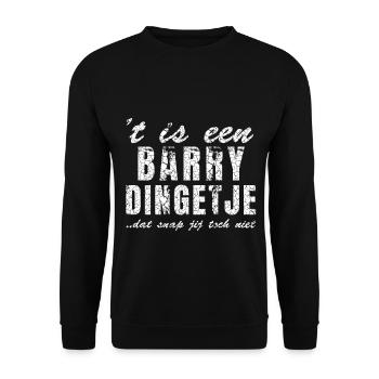 Design de chemise avec le nom Barry, personnalisé - Sweat-shirt Unisexe - noir - Devant - Alina (178cm) & Michal (187cm)