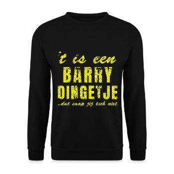Personal gifts for Barry - Unisex Sweatshirt - black - Front - Alina (178cm) & Michal (187cm)