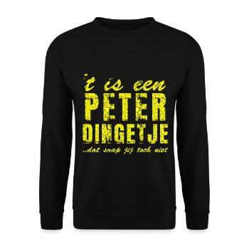 Chemises cool design avec le nom Peter, - Sweat-shirt Unisexe - noir - Devant - Alina (178cm) & Michal (187cm)