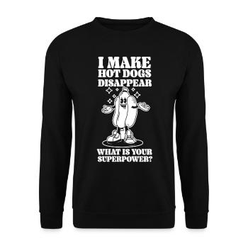Hot Dog Adulte Je fais des hot-dogs - Sweat-shirt Unisexe - noir - Devant - Alina (178cm) & Michal (187cm)