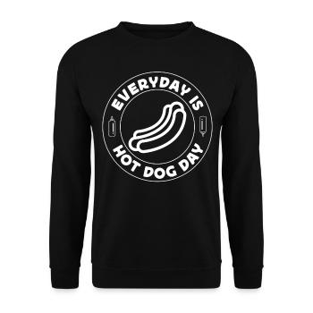 Hot Dog Adult Every Day Is Hot Dog - Unisex Sweatshirt - black - Front - Alina (178cm) & Michal (187cm)