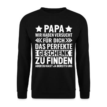 Fête des pères Idées cadeaux pour la fête des pères Papa Fête des pères Sp - Sweat-shirt Unisexe - noir - Devant - Alina (178cm) & Michal (187cm)