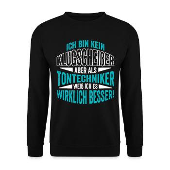 Tontechnik Tontechniker Toningenieur - Unisex Pullover - Schwarz - Vorne - Alina (178cm) & Michal (187cm)