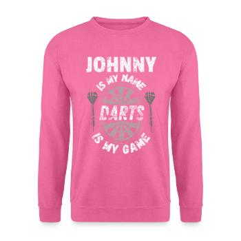 Conception personnalisée du joueur de fléchettes Johnny - Sweat-shirt Unisexe - rose - Devant