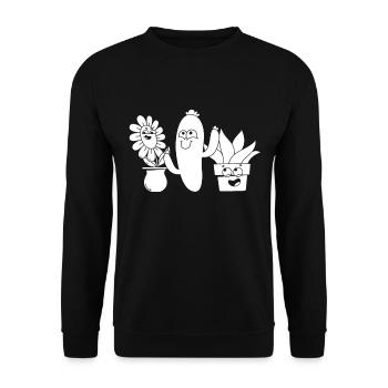 Jardinage Hobby Jardinier Plantes de jardin drôles - Sweat-shirt Unisexe - noir - Devant - Alina (178cm) & Michal (187cm)