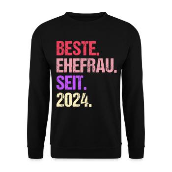 Meilleure épouse de la Saint-Valentin depuis 2024 - Sweat-shirt Unisexe - noir - Devant - Alina (178cm) & Michal (187cm)