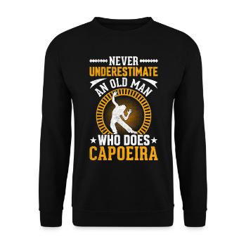 Never underestimate an old man who does capoeira - Unisex Sweatshirt - black - Front - Alina (178cm) & Michal (187cm)
