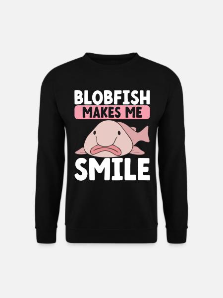 Cute Blob Fish Ugly Fish - Unisex Sweatshirt - black
