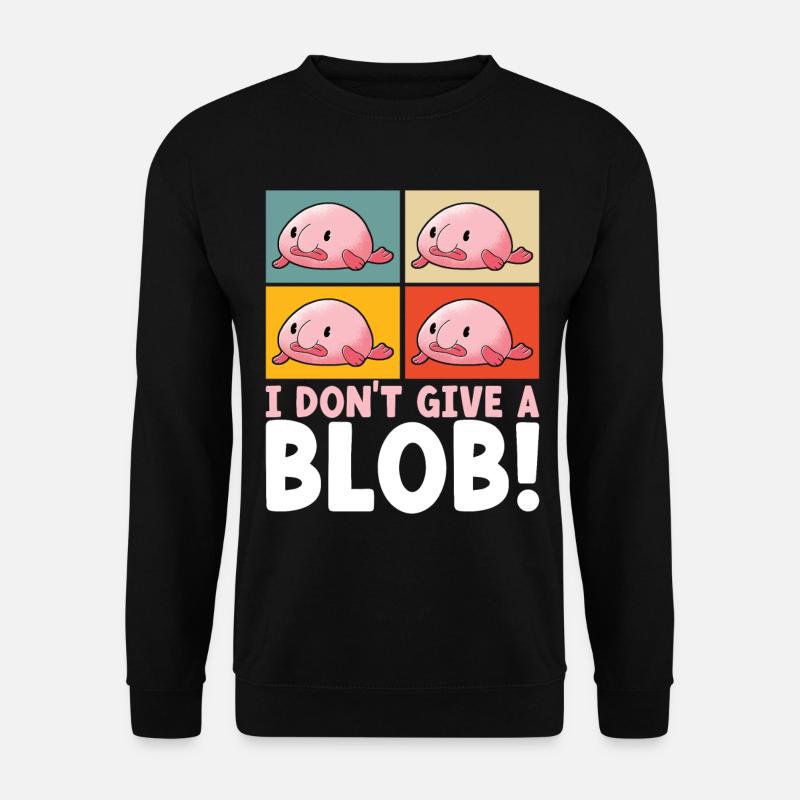 Poisson blob mignon poisson laid - Sweat-shirt Unisexe - noir