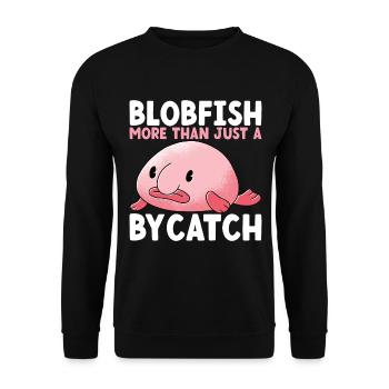 Cute Blob Fish Ugly Fish - Unisex Sweatshirt - black - Front - Alina (178cm) & Michal (187cm)