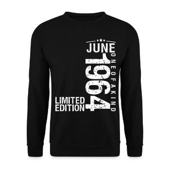 June 1964 June Anniversary June 1964 - Unisex Sweatshirt - black - Front - Alina (178cm) & Michal (187cm)