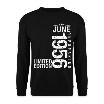 June 1956 June Anniversary June 1956 - Unisex Sweatshirt - black - Front - Alina (178cm) & Michal (187cm)
