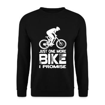 Just One More Bike I Promise Downhill Mountainbike - Unisex Sweatshirt - black - Front - Alina (178cm) & Michal (187cm)