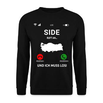 Side Urlaub Türkei Idee - Unisex Pullover - Schwarz - Vorne - Alina (178cm) & Michal (187cm)