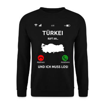 Türkei Urlaub Türkiye Idee - Unisex Pullover - Schwarz - Vorne - Alina (178cm) & Michal (187cm)
