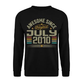 Built in July 2010 | Gift July 2010 - Unisex Sweatshirt - black - Front - Alina (178cm) & Michal (187cm)