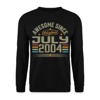 Construit en Juillet 2004 | Cadeau Juillet 2004 - Sweat-shirt Unisexe - noir - Devant - Alina (178cm) & Michal (187cm)