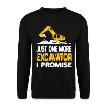 Just One More Excavator I Promise Excavator Driver - Unisex Sweatshirt - black - Front - Alina (178cm) & Michal (187cm)