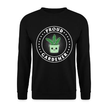 Gardening Funny Garden Plant - Proud Gardener - Unisex Pullover - Schwarz - Vorne - Alina (178cm) & Michal (187cm)