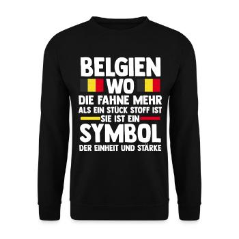 Belgian Belgian Belgium - Unisex Sweatshirt - black - Front - Alina (178cm) & Michal (187cm)