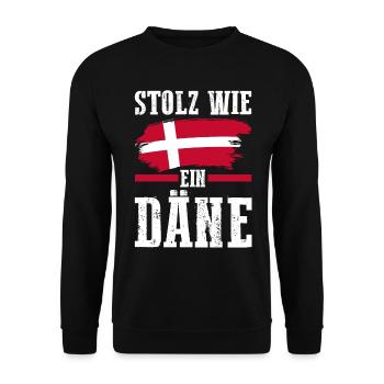 Danes Danish Denmark - Unisex Sweatshirt - black - Front - Alina (178cm) & Michal (187cm)