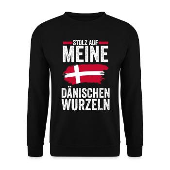 Danes Danish Denmark - Unisex Sweatshirt - black - Front - Alina (178cm) & Michal (187cm)