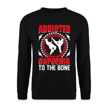 Addicted Capoeira to the Bone - Unisex Sweatshirt - black - Front - Alina (178cm) & Michal (187cm)