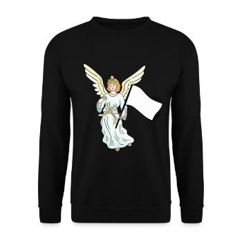 Ange Monde Paix Drapeau Paix - Sweat-shirt Unisexe - noir - Devant - Alina (178cm) & Michal (187cm)