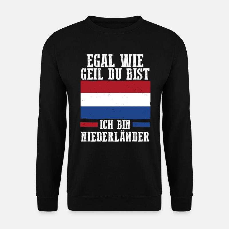 Pays-Bas Pays-Bas Pays-Bas - Sweat-shirt Unisexe - noir