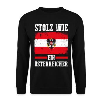 Austrians Austria - Unisex Sweatshirt - black - Front - Alina (178cm) & Michal (187cm)