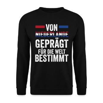 Netherlands Netherlands Holland - Unisex Sweatshirt - black - Front - Alina (178cm) & Michal (187cm)