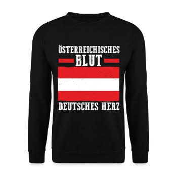 Austrian German Austria - Unisex Sweatshirt - black - Front - Alina (178cm) & Michal (187cm)