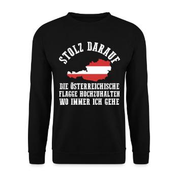Austrians Austria - Unisex Sweatshirt - black - Front - Alina (178cm) & Michal (187cm)