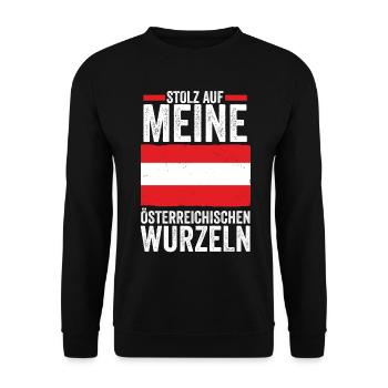 Austrians Austria - Unisex Sweatshirt - black - Front - Alina (178cm) & Michal (187cm)