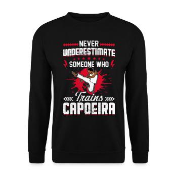 Ne sous-estimez jamais quelqu’un qui s’entraîne à la Capoeira - Sweat-shirt Unisexe - noir - Devant - Alina (178cm) & Michal (187cm)