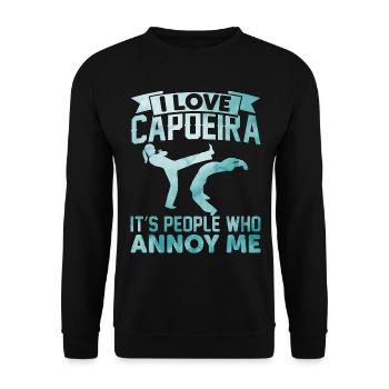 Ich liebe Capoeira, es sind die Leute, die mich nerven - Unisex Pullover - Schwarz - Vorne - Alina (178cm) & Michal (187cm)