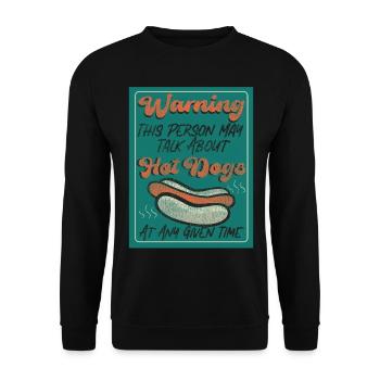 Hot Dog Adulte Vintage Rétro - Sweat-shirt Unisexe - noir - Devant - Alina (178cm) & Michal (187cm)