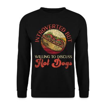 Hot Dog Adulte Rétro Vintage - Sweat-shirt Unisexe - noir - Devant - Alina (178cm) & Michal (187cm)