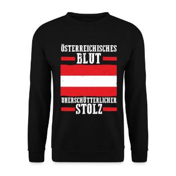 Austrians Austria - Unisex Sweatshirt - black - Front - Alina (178cm) & Michal (187cm)