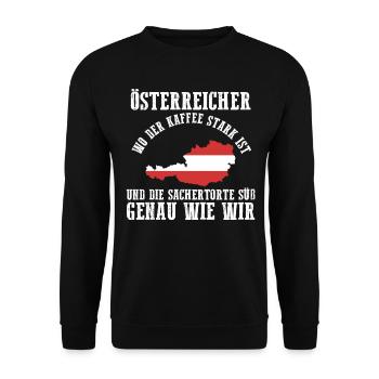 Austrians Austria - Unisex Sweatshirt - black - Front - Alina (178cm) & Michal (187cm)