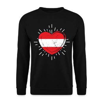 Austrians Austria - Unisex Sweatshirt - black - Front - Alina (178cm) & Michal (187cm)